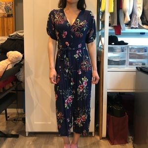 Gap Floral Jumpsuit Size 4